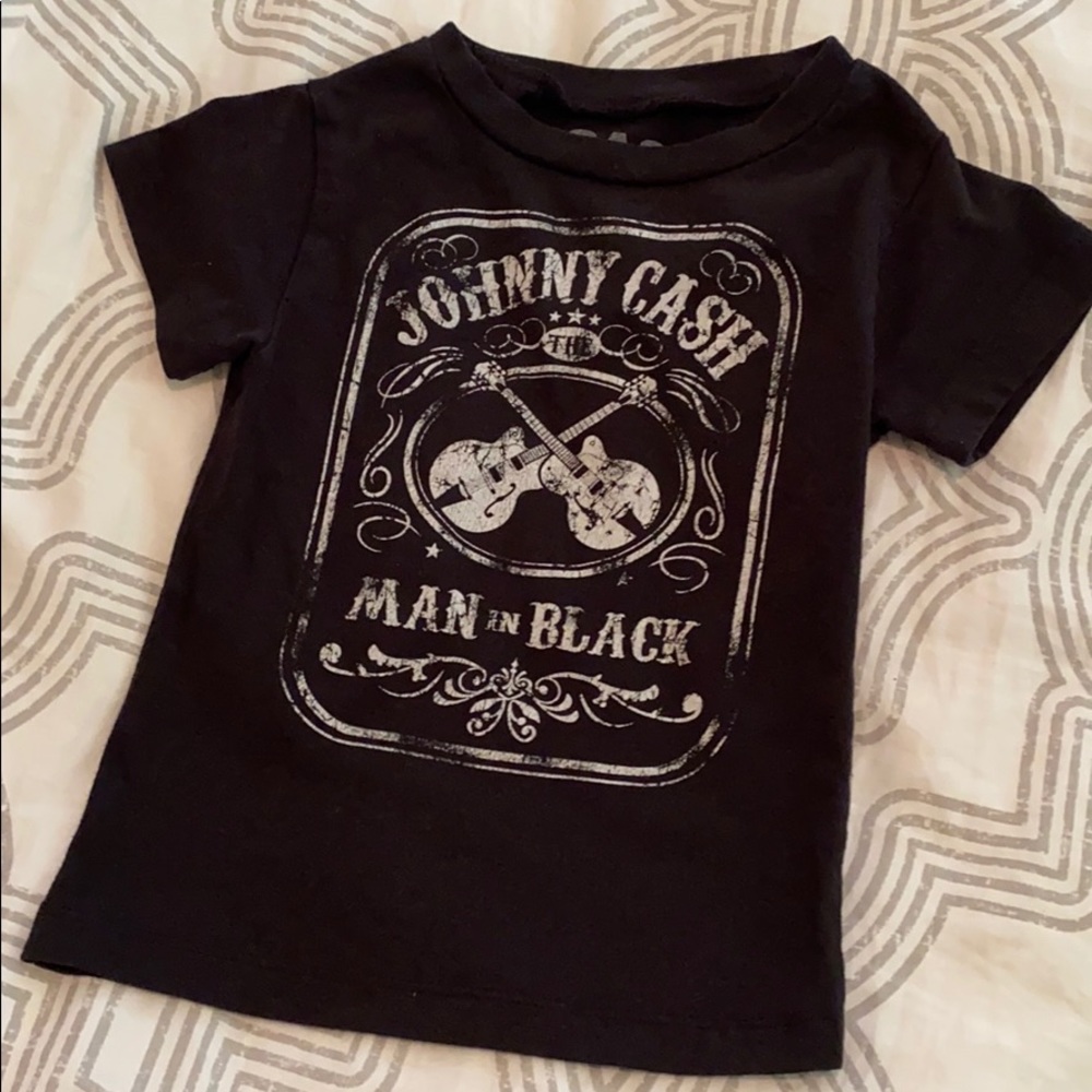 Gently worn Johnny Cash Man in Black 2t